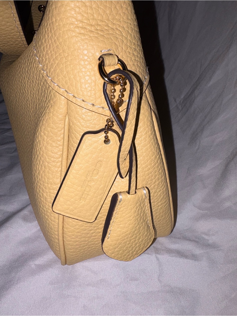 COACH Pebbled Leather Shoulder Bag - Picture 10 of 12